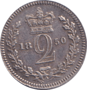 1850 MAUNDY TWOPENCE ( VF ) - MAUNDY TWOPENCE - Cambridgeshire Coins