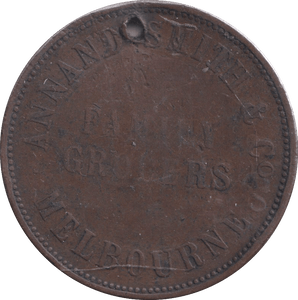 1850 PENNY TOKEN AUSTRALIA MELBOURN - PENNY TOKEN - Cambridgeshire Coins