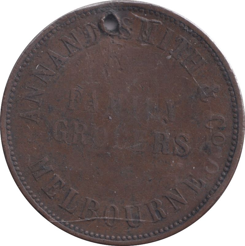 1850 PENNY TOKEN AUSTRALIA MELBOURN - PENNY TOKEN - Cambridgeshire Coins