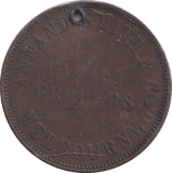 1850 PENNY TOKEN AUSTRALIA MELBOURN - PENNY TOKEN - Cambridgeshire Coins