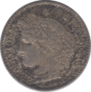 1850 SILVER 20 CENTIMES FRANCE - SILVER WORLD COINS - Cambridgeshire Coins