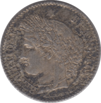 1850 SILVER 20 CENTIMES FRANCE - SILVER WORLD COINS - Cambridgeshire Coins