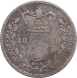 1850 SILVER THREEPENCE ( FAIR ) - THREEPENCE - Cambridgeshire Coins