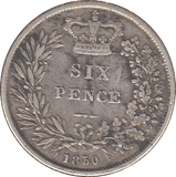 1850 SIXPENCE ( FINE ) - SIXPENCE - Cambridgeshire Coins
