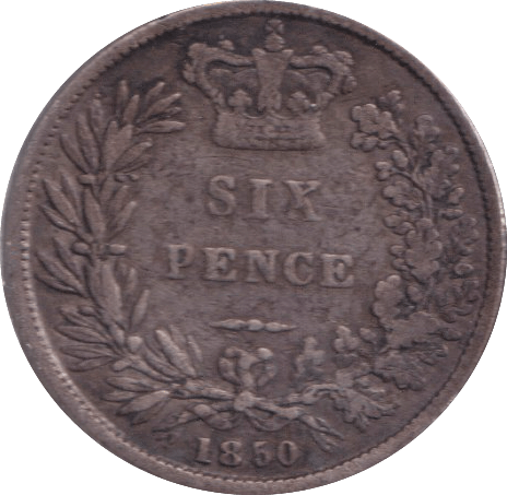 1850 SIXPENCE ( NF ) - SIXPENCE - Cambridgeshire Coins