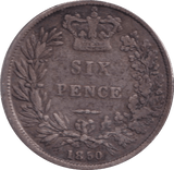 1850 SIXPENCE ( NF ) - SIXPENCE - Cambridgeshire Coins