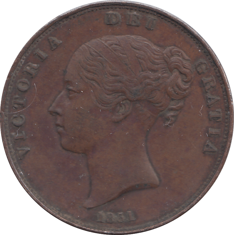 1851 1 PENNY ( EF ) - WORLD COINS - Cambridgeshire Coins