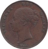 1851 1 PENNY ( EF ) - WORLD COINS - Cambridgeshire Coins