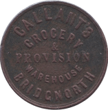 1851 BRIDGNORTH UNOFFICIAL FARTHING TOKEN - OTHER TOKENS - Cambridgeshire Coins
