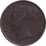 1851 FARTHING ( FINE ) - FARTHING - Cambridgeshire Coins