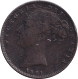 1851 FARTHING ( FINE ) - FARTHING - Cambridgeshire Coins