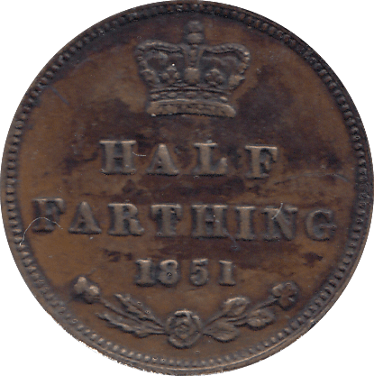1851 HALF FARTHING ( EF ) - Cambridgeshire Coins