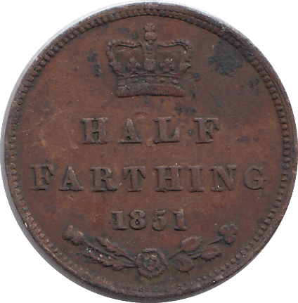 1851 HALF FARTHING F78 ( FINE ) - HALF FARTHING - Cambridgeshire Coins