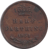 1851 HALF FARTHING F78 ( FINE ) - HALF FARTHING - Cambridgeshire Coins