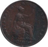 1851 HALF PENNY ( VF ) - HALFPENNY - Cambridgeshire Coins