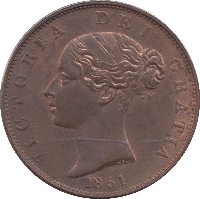 1851 HALFPENNY ( BU ) - HALFPENNY - Cambridgeshire Coins