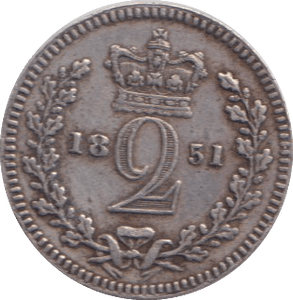 1851 MAUNDY TWOPENCE ( EF ) - MAUNDY TWOPENCE - Cambridgeshire Coins