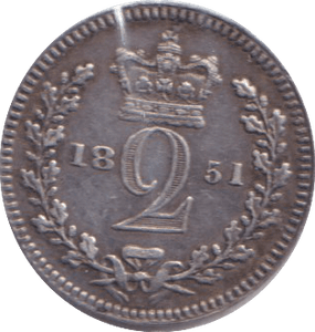 1851 MAUNDY TWOPENCE ( GVF ) - MAUNDY TWOPENCE - Cambridgeshire Coins