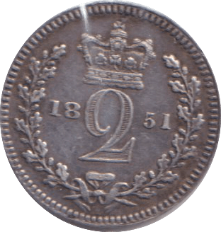 1851 MAUNDY TWOPENCE ( GVF ) - MAUNDY TWOPENCE - Cambridgeshire Coins