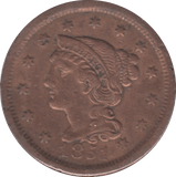 1851 ONE CENT USA - WORLD COINS - Cambridgeshire Coins