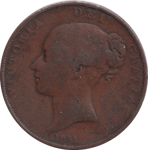 1851 PENNY ( FINE ) - PENNY - Cambridgeshire Coins