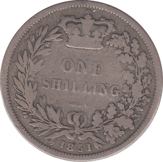 1851 SHILLING ( FINE ) - SHILLING - Cambridgeshire Coins