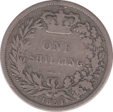 1851 SHILLING ( FINE ) - SHILLING - Cambridgeshire Coins