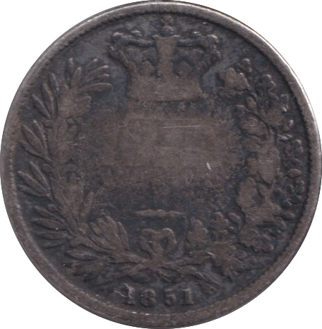 1851 SIXPENCE ( NF ) - SIXPENCE - Cambridgeshire Coins