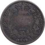 1851 SIXPENCE ( NF ) - SIXPENCE - Cambridgeshire Coins