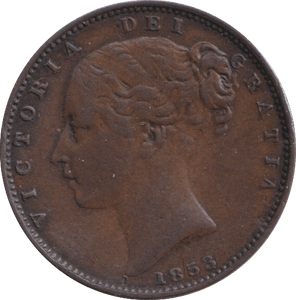 1852 FARTHING ( GVF ) SCRATCHED FIELD - FARTHING - Cambridgeshire Coins