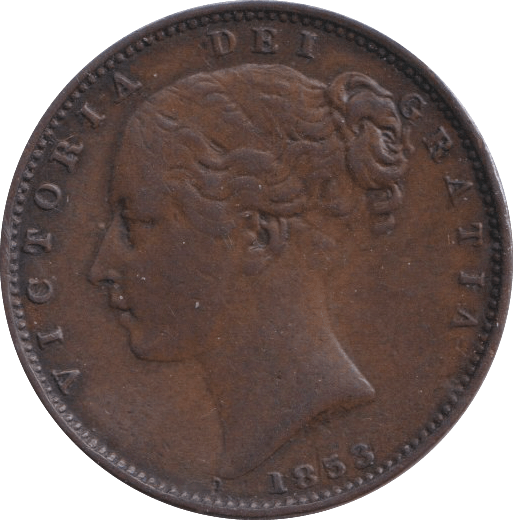 1852 FARTHING ( GVF ) SCRATCHED FIELD - FARTHING - Cambridgeshire Coins
