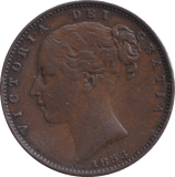 1852 FARTHING ( GVF ) SCRATCHED FIELD - FARTHING - Cambridgeshire Coins