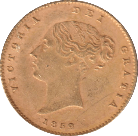 1852 GOLD HALF SOVEREIGN ( VF ) - HALF SOVEREIGN - Cambridgeshire Coins