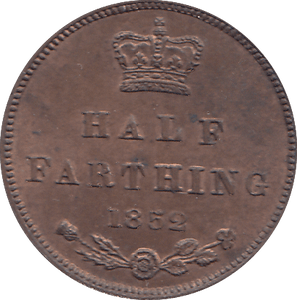 1852 HALF FARTHING ( UNC ) - HALF FARTHING - Cambridgeshire Coins