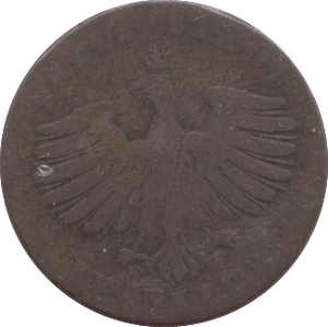 1852 ONE KREUZER GERMANY - WORLD COINS - Cambridgeshire Coins