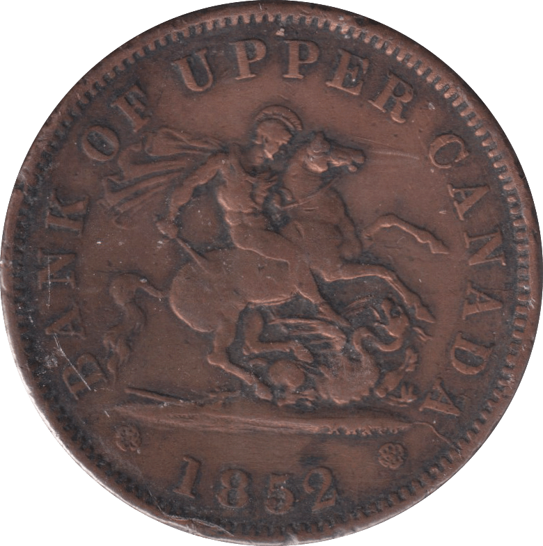 1852 PENNY TOKEN BANK TOKEN CANADA - BANK TOKEN - Cambridgeshire Coins