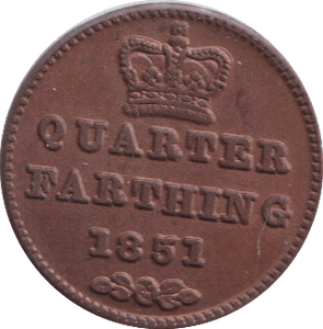 1852 QUARTER FARTHING ( AUNC ) - QUARTER FARTHING - Cambridgeshire Coins