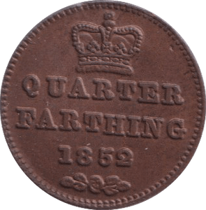 1852 QUARTER FARTHING ( UNC ) - QUARTER FARTHING - Cambridgeshire Coins