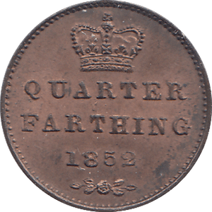 1852 QUARTER FARTHING ( UNC ) - WORLD COINS - Cambridgeshire Coins
