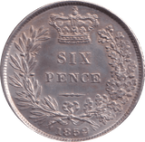1852 SIXPENCE ( AUNC ) - SIXPENCE - Cambridgeshire Coins