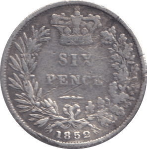 1852 SIXPENCE ( FINE ) - SIXPENCE - Cambridgeshire Coins