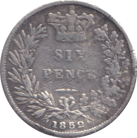 1852 SIXPENCE ( FINE ) - SIXPENCE - Cambridgeshire Coins