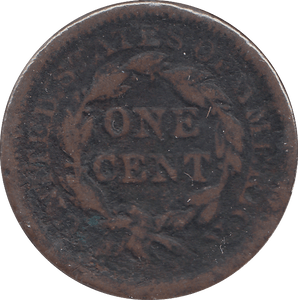 1853 1 CENT USA - WORLD COINS - Cambridgeshire Coins