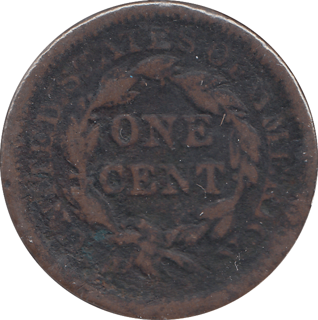 1853 1 CENT USA - WORLD COINS - Cambridgeshire Coins
