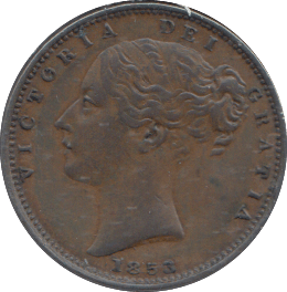 1853 FARTHING ( EF ) - FARTHING - Cambridgeshire Coins