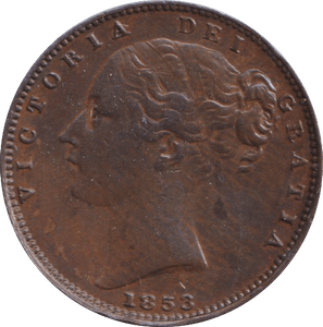 1853 FARTHING ( EF ) - FARTHING - Cambridgeshire Coins