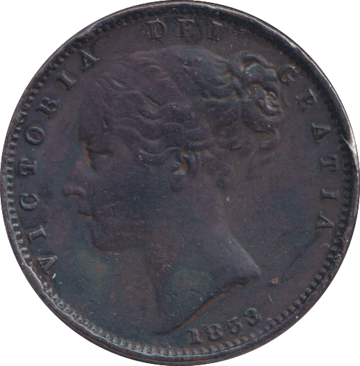 1853 FARTHING F 80 ( GVF ) - FARTHING - Cambridgeshire Coins
