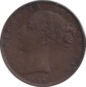 1853 FARTHING ( FINE ) - FARTHING - Cambridgeshire Coins