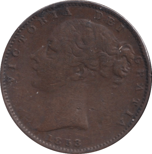 1853 FARTHING ( FINE ) - FARTHING - Cambridgeshire Coins