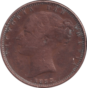 1853 FARTHING ( FINE ) - FARTHING - Cambridgeshire Coins
